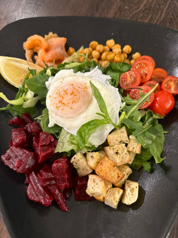 Salata fitness cu somon afumat