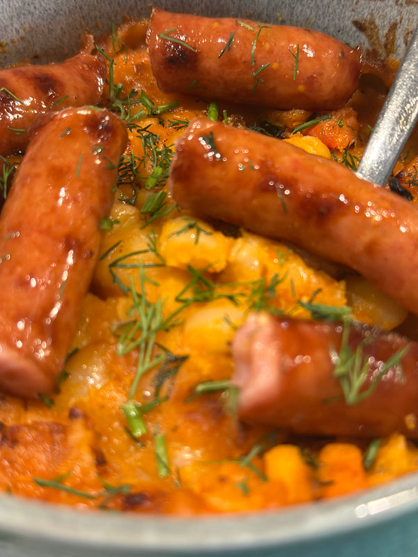 Iahnie de fasole  & cârnați afumați